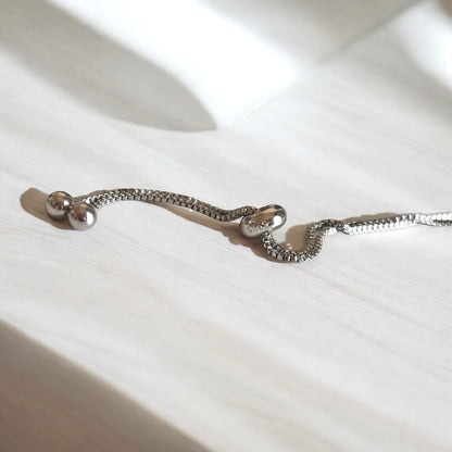 Pulsera de plata de ley ajustable de lujo para mujer