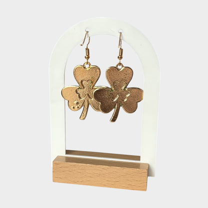 Lucky Clover Shamrock Dangle Earrings