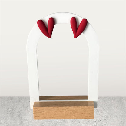 Red Heart Shape Small Stud Earring