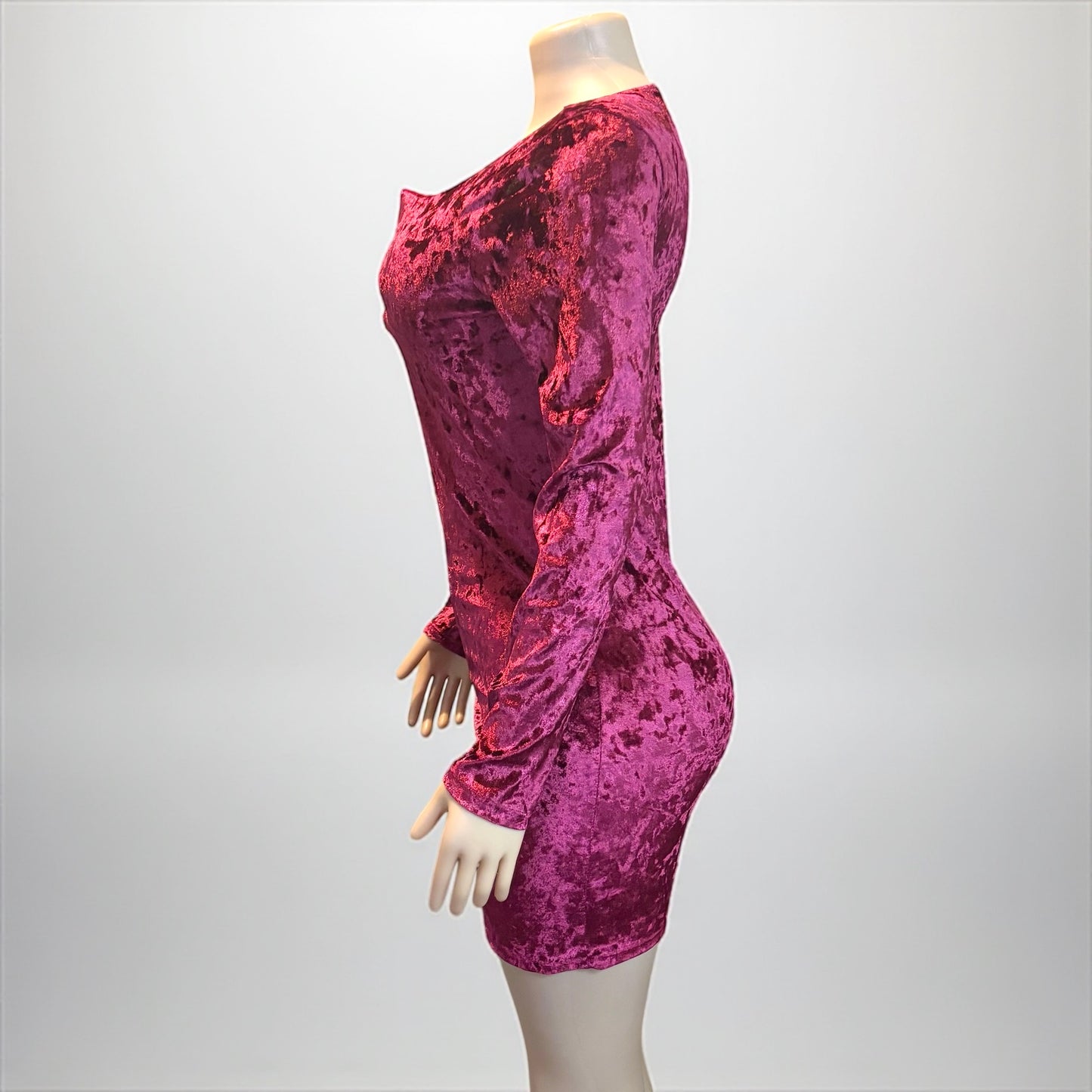 Velvet Off-Shoulder Mini Dress