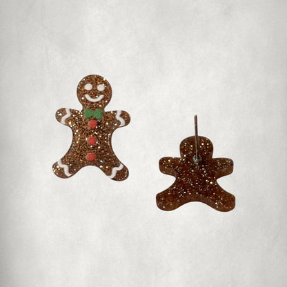 Gingerbread Man Stud Earring