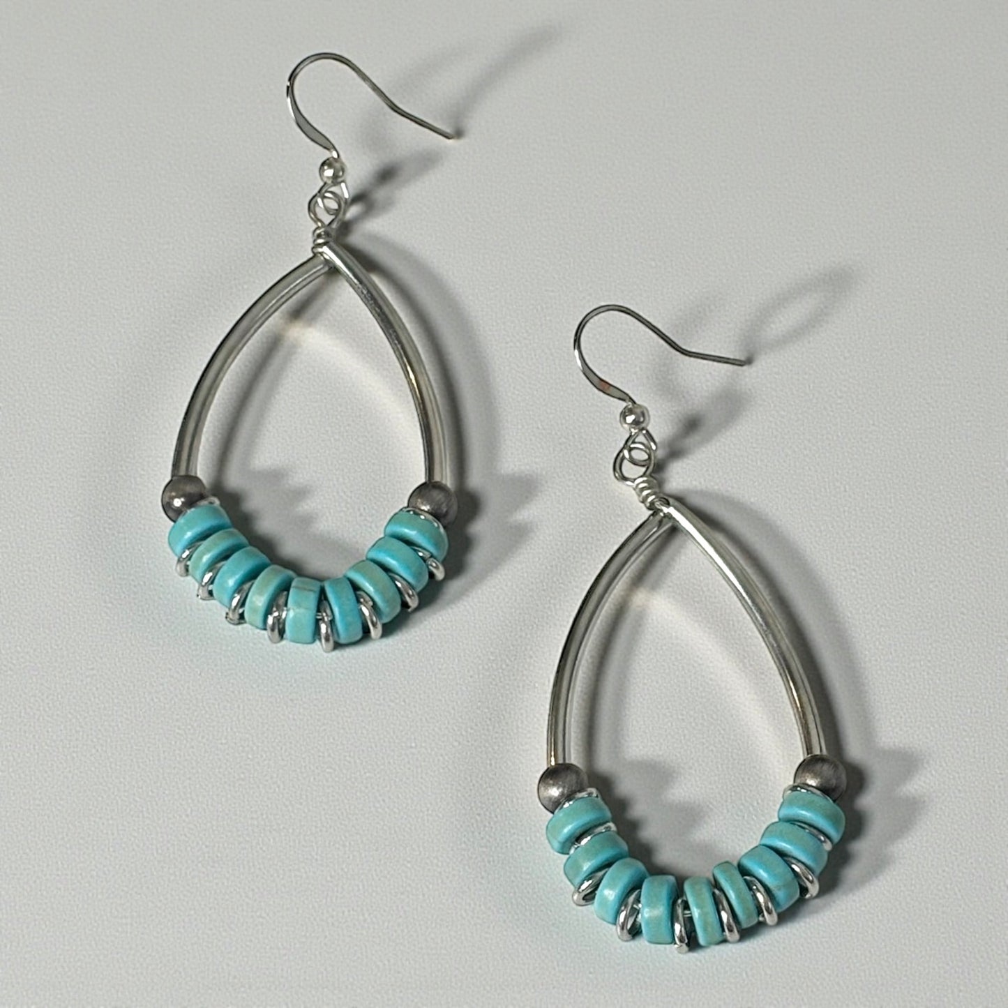 Simple Turquoise Drop Earring