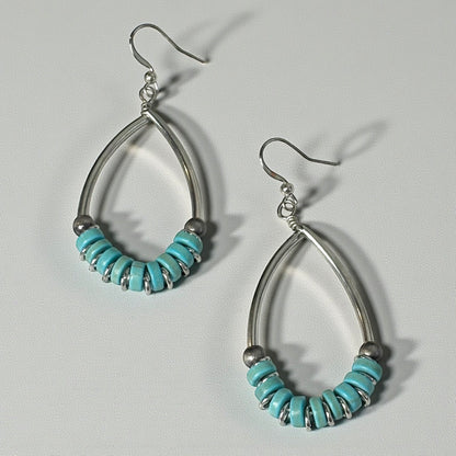 Simple Turquoise Drop Earring