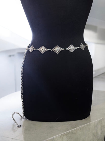 Vintage Geometric Chain Belt