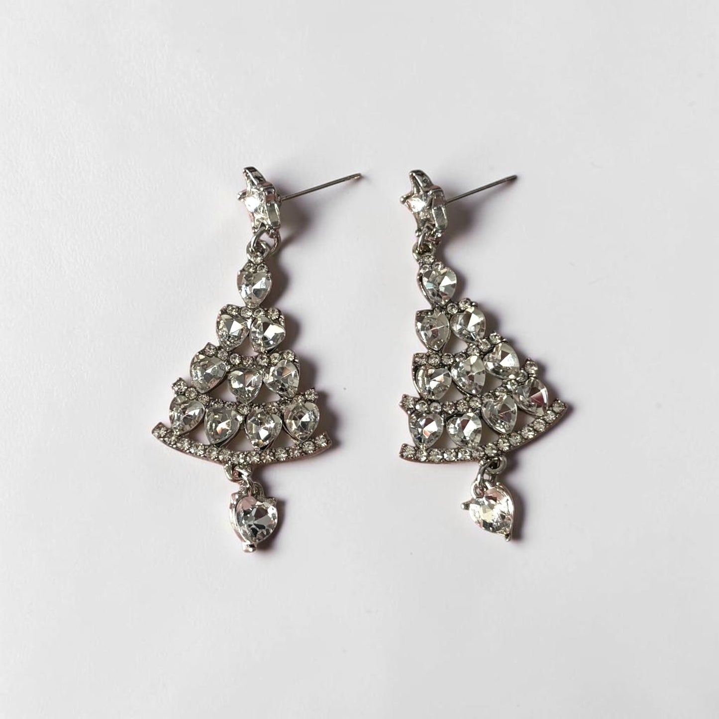Rhinestone Christmas Tree Dangle Earring