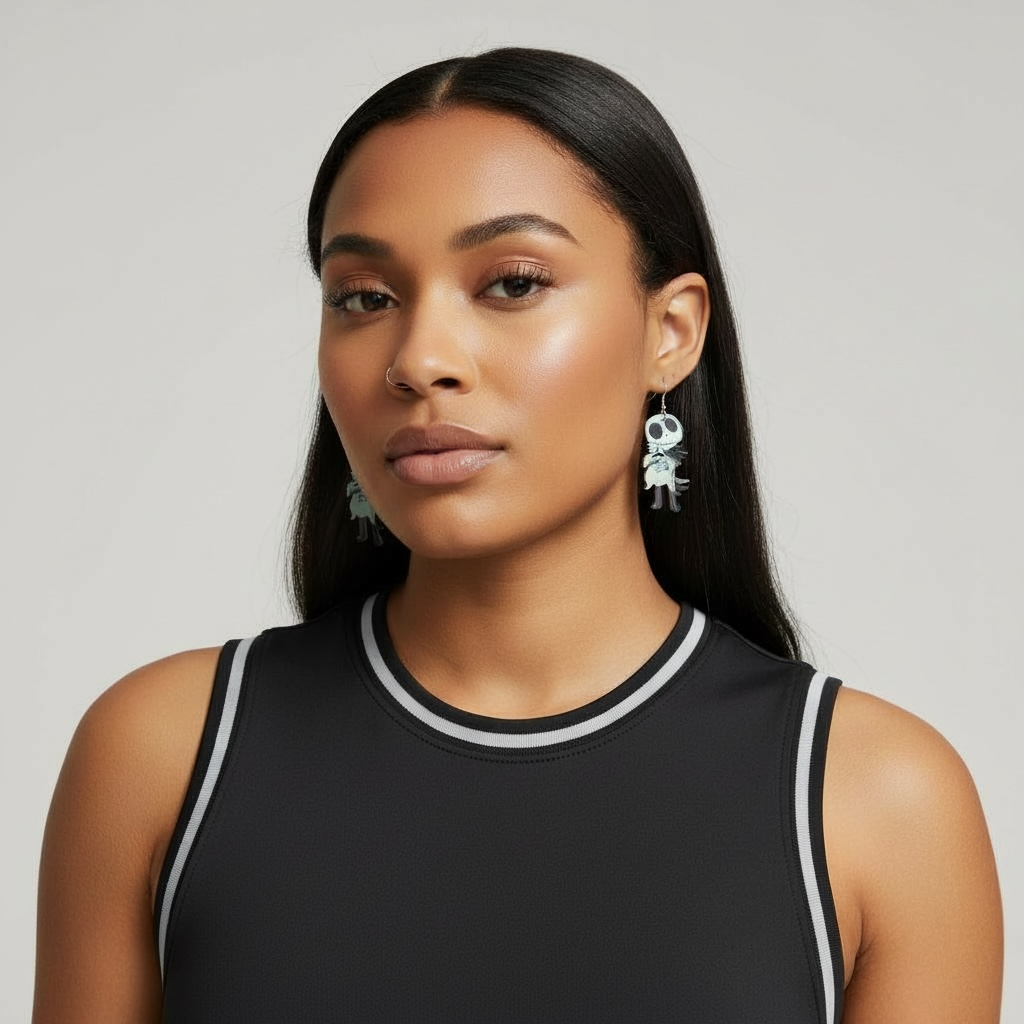 Acrylic Ghost Hug Drop Earrings