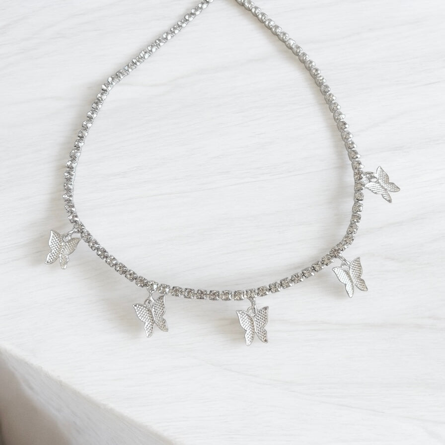 Cadena de cintura con diamantes de imitación y forma de mariposa