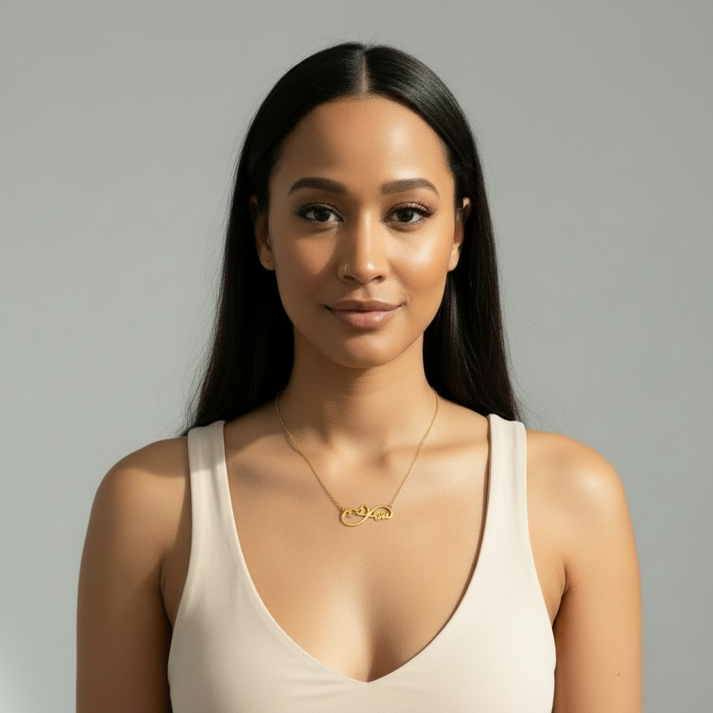 Infinity Heart Gold Necklace