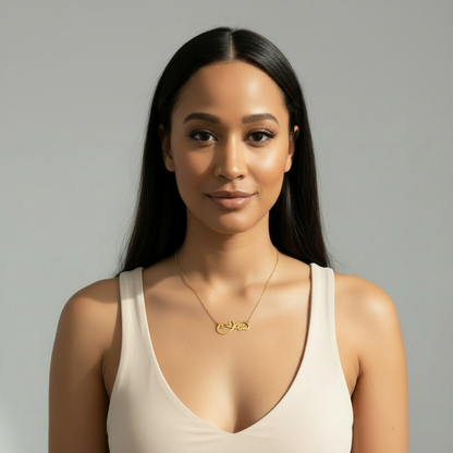 Infinity Heart Gold Necklace