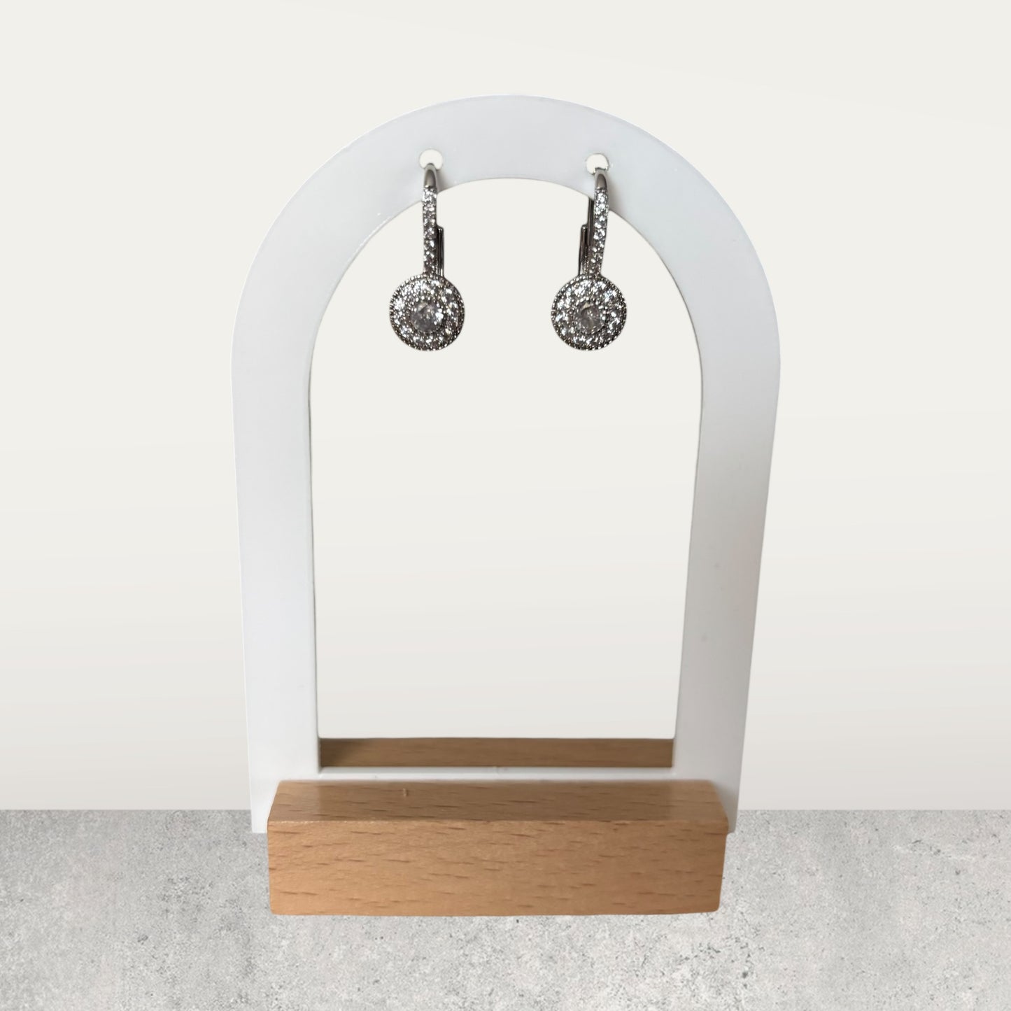 Pendientes colgantes de aro de lujo