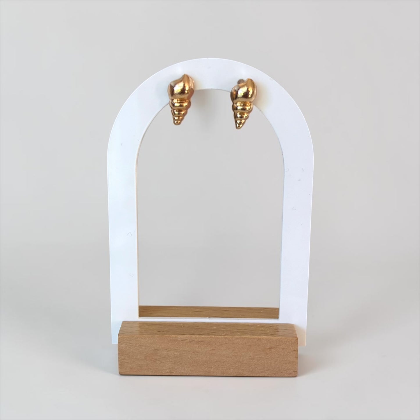 Mini Gold Conch Shell Stud Earrings