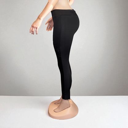 Slim fit PU Leather Lace Women Legging