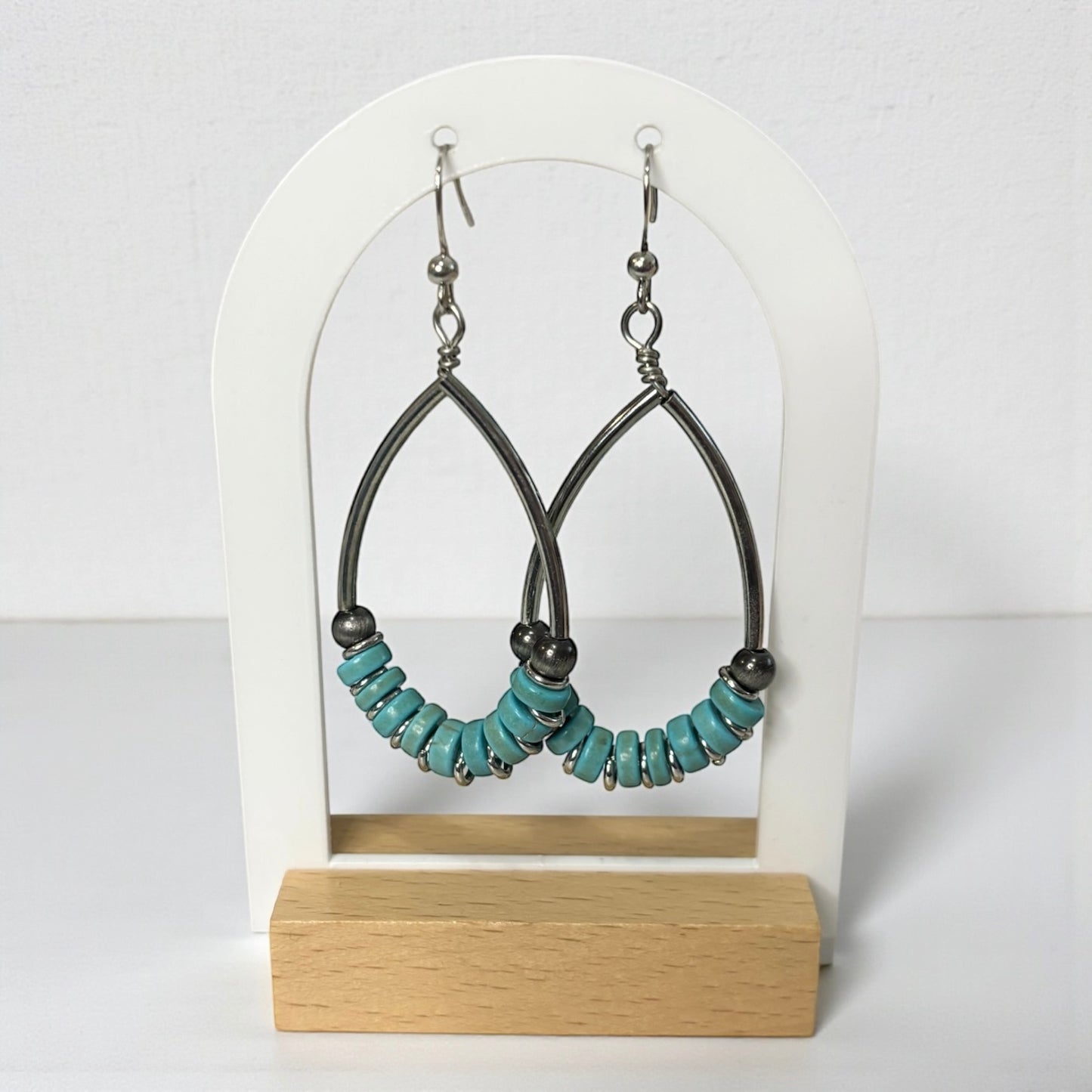 Simple Turquoise Drop Earring