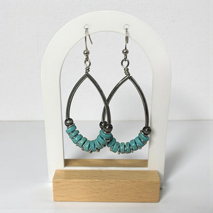 Simple Turquoise Drop Earring