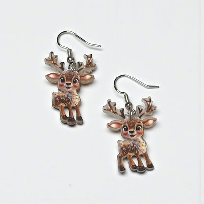 Small Elk Acrylic Earring