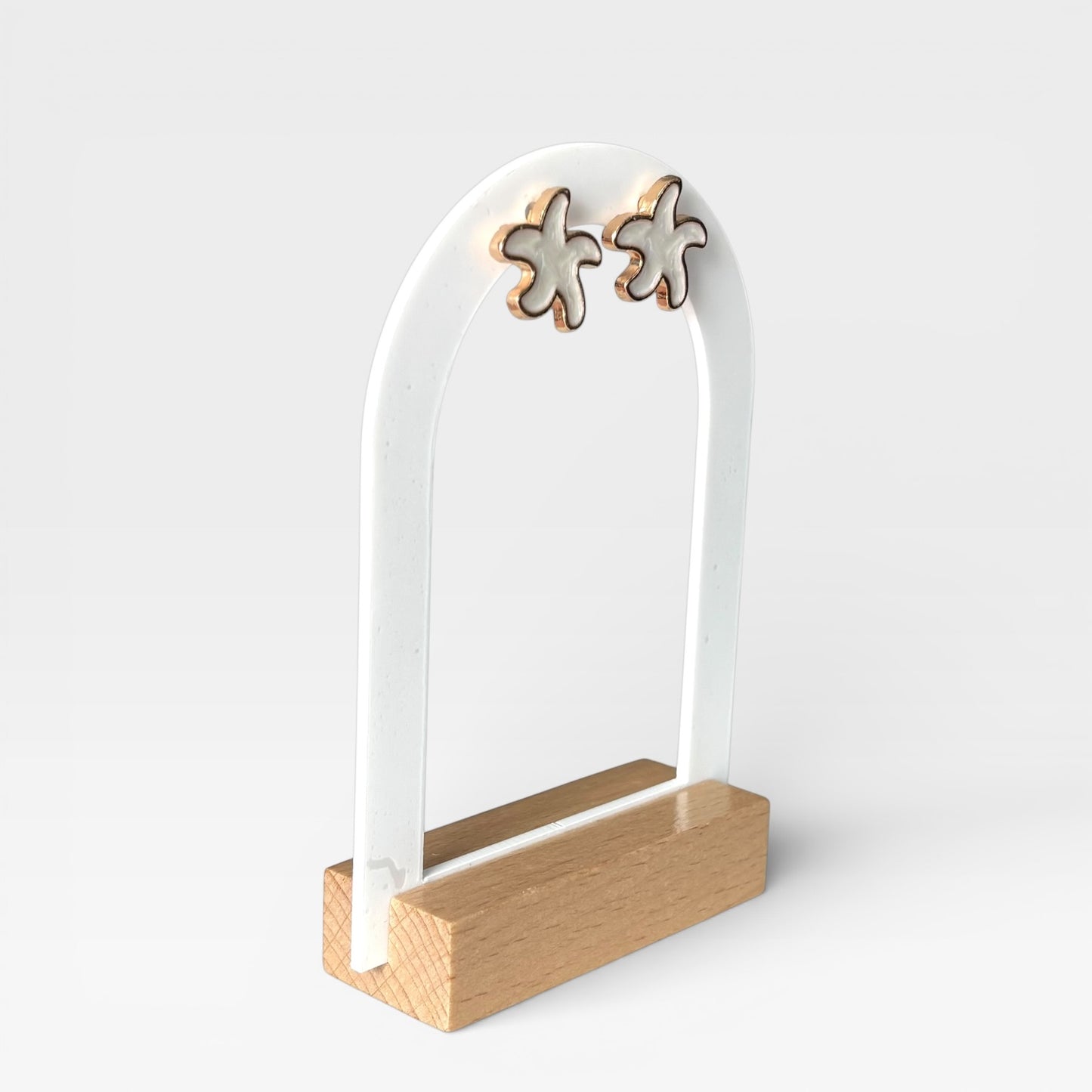 Small White Starfish Stud Earring