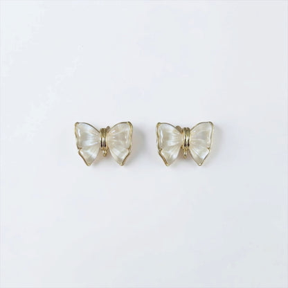 Ivory Bow Necklace & Earring Set