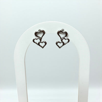 Triple Hearts Small Earrings