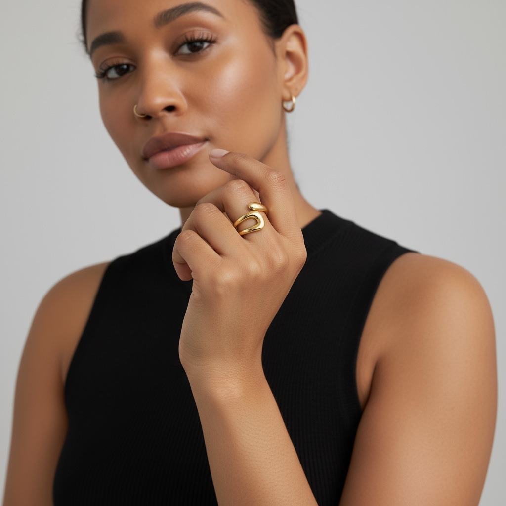 Irregular Solid Gold Ring