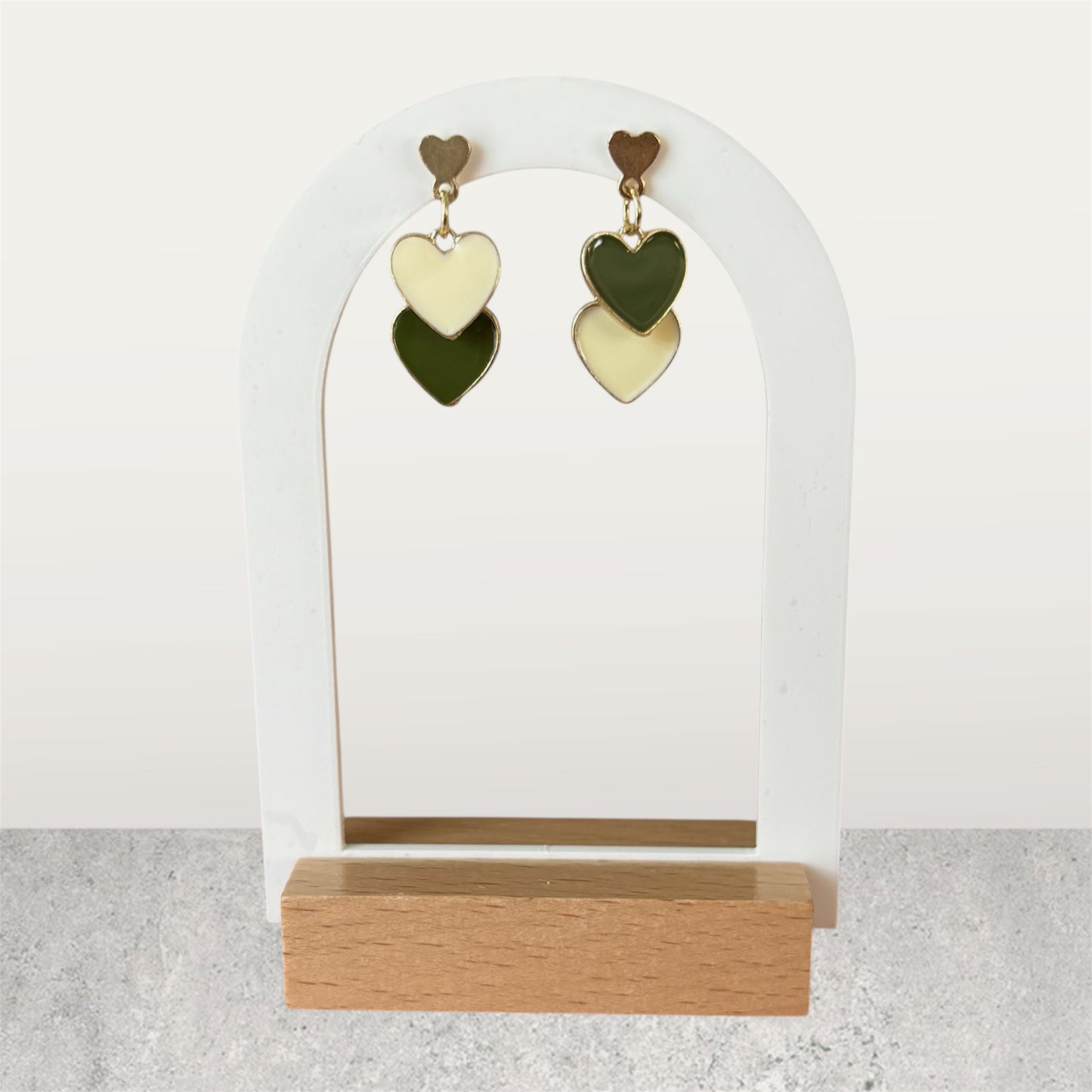 Double Heart Small Earring