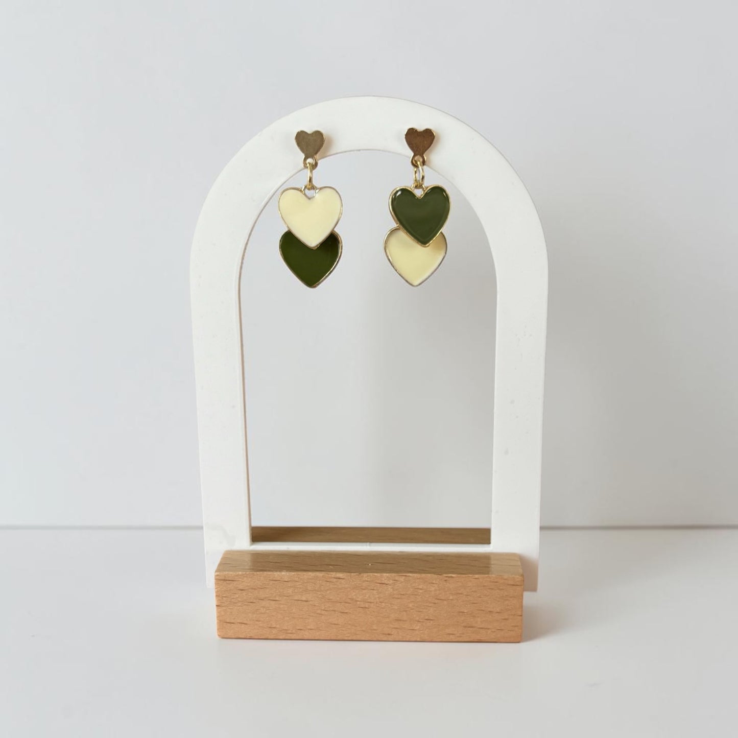 Double Heart Small Earring
