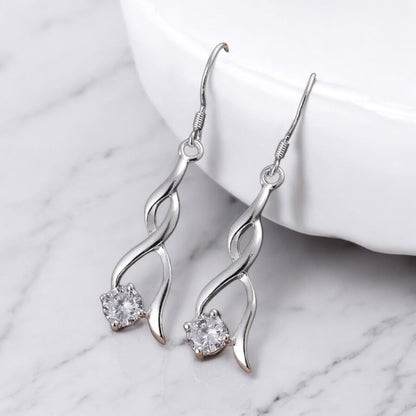 Elegantes pendientes colgantes de cristal
