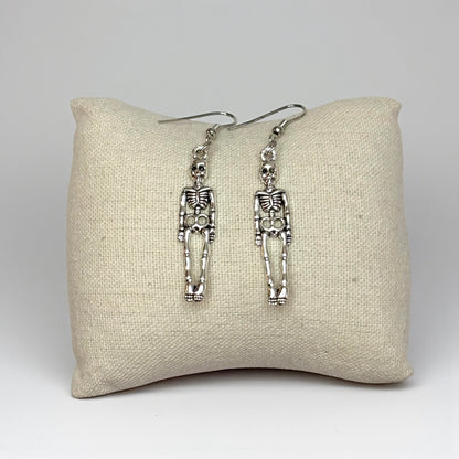Punk Skeleton Metal Drop Earrings