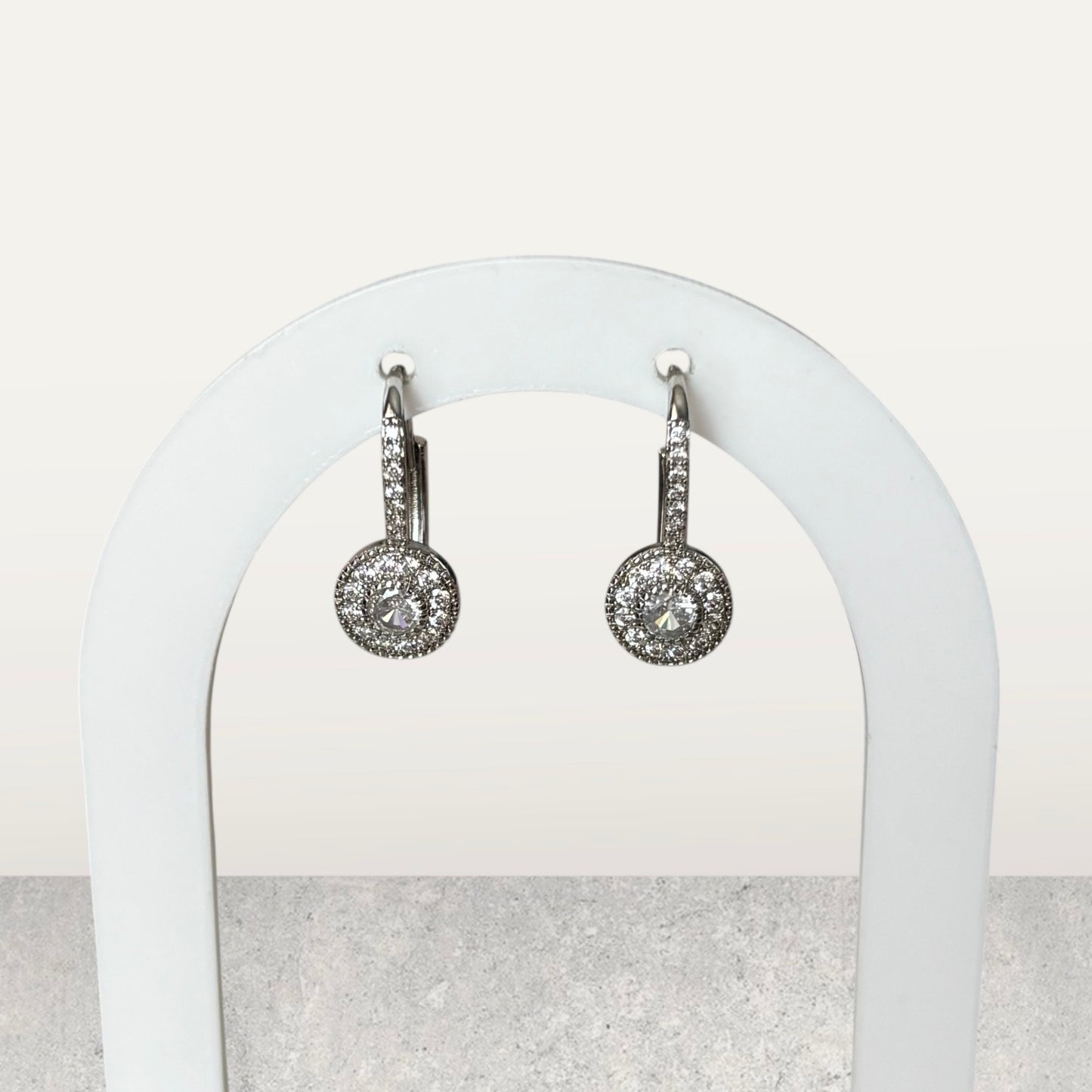 Pendientes colgantes de aro de lujo