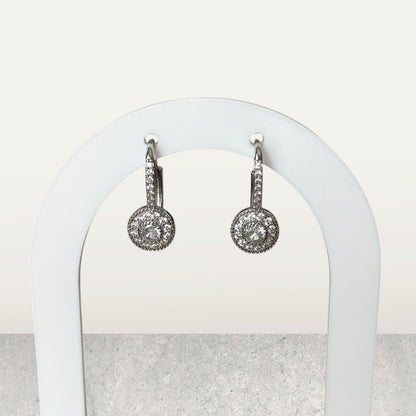 Pendientes colgantes de aro de lujo