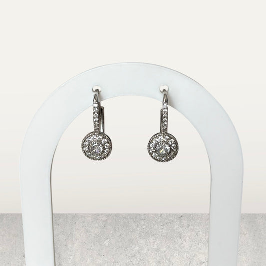 Pendientes colgantes de aro de lujo