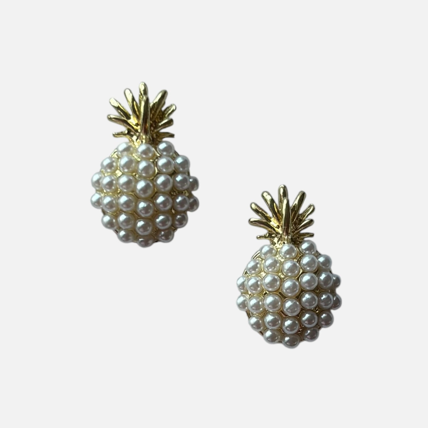 Pendientes de piña y perla