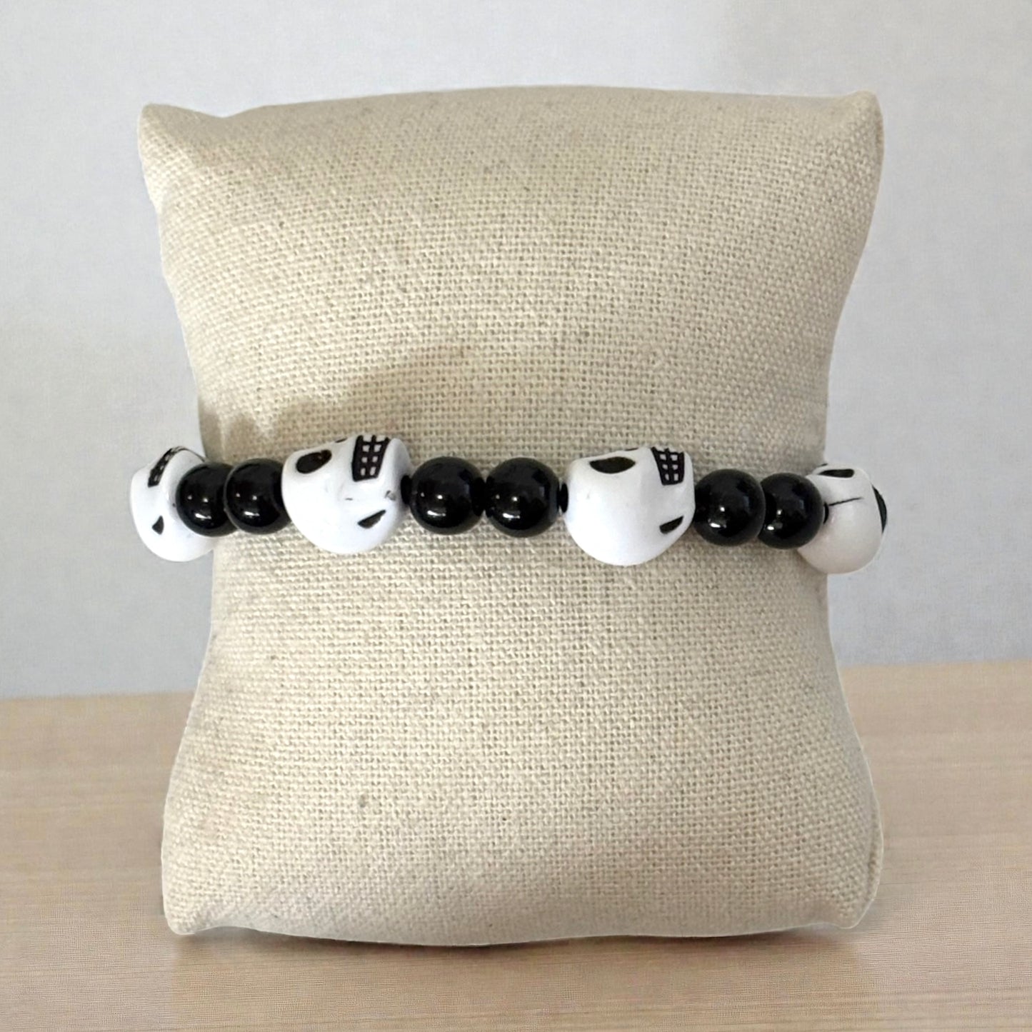 Skull Beaded Stretchable Bracelets