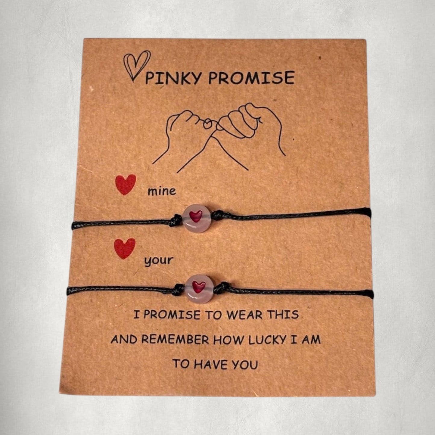 Pulseras de pareja Promise que brillan en la oscuridad