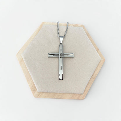 Men Stainless Steel Cross Pendant