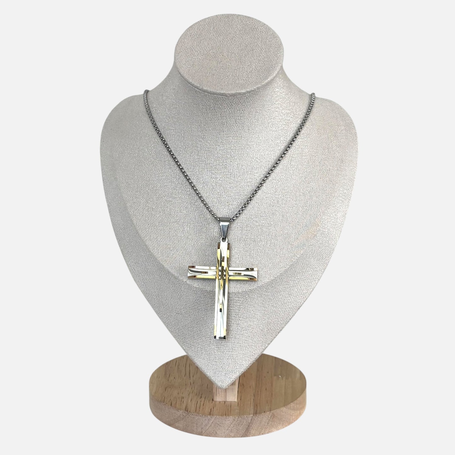 Men Stainless Steel Cross Pendant