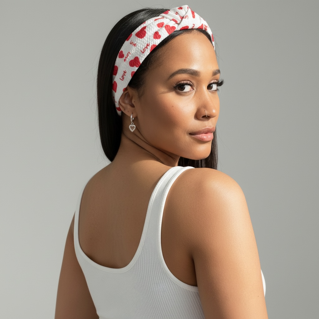 Love Script Heart Band