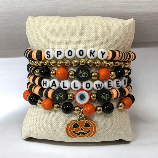 Casual Halloween Punk Pumpkin Bracelets Sets