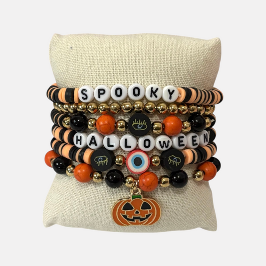 Casual Halloween Punk Pumpkin Bracelets Sets