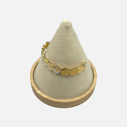 Gold Hearts Stainless Steel Cuff