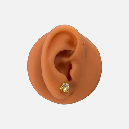 Crown Gold Stud Earrings