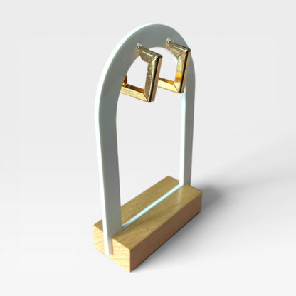 Gold Square Hoop Earrings