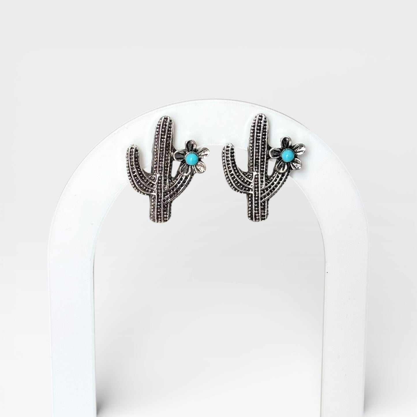 Desert Cactus Turquoise Studs