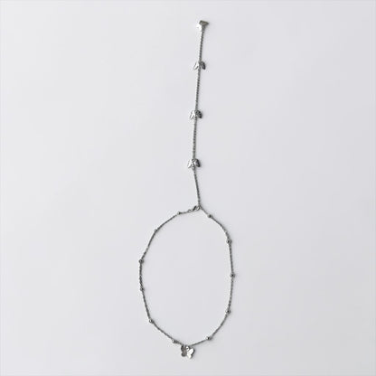 Butterfly Silver Choker W/ Back Chain Tassel