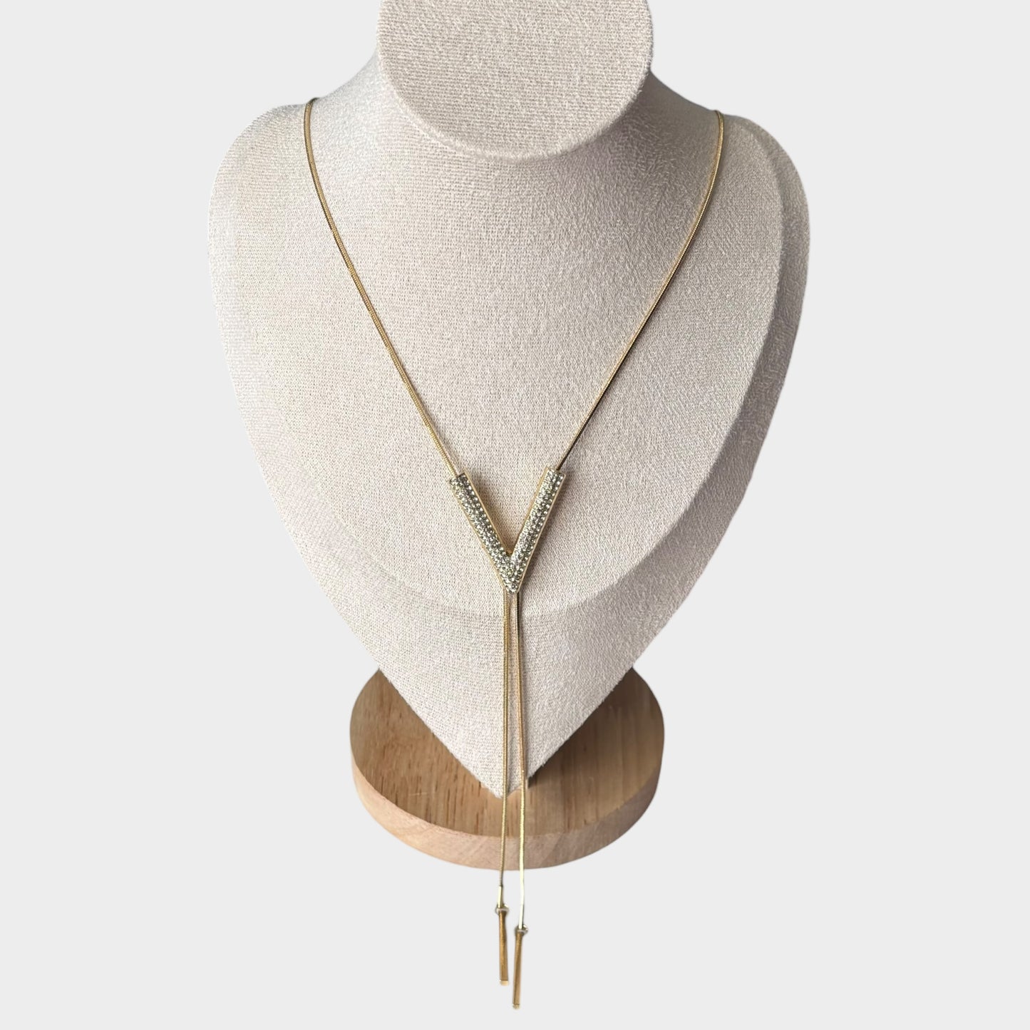 V Shape Gold Long Necklace