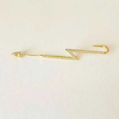 Unique One Piece Crystals Long Earring Gold Accessories