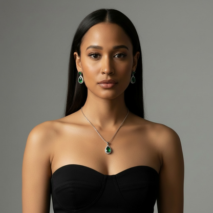 Conjunto elegante esmeralda