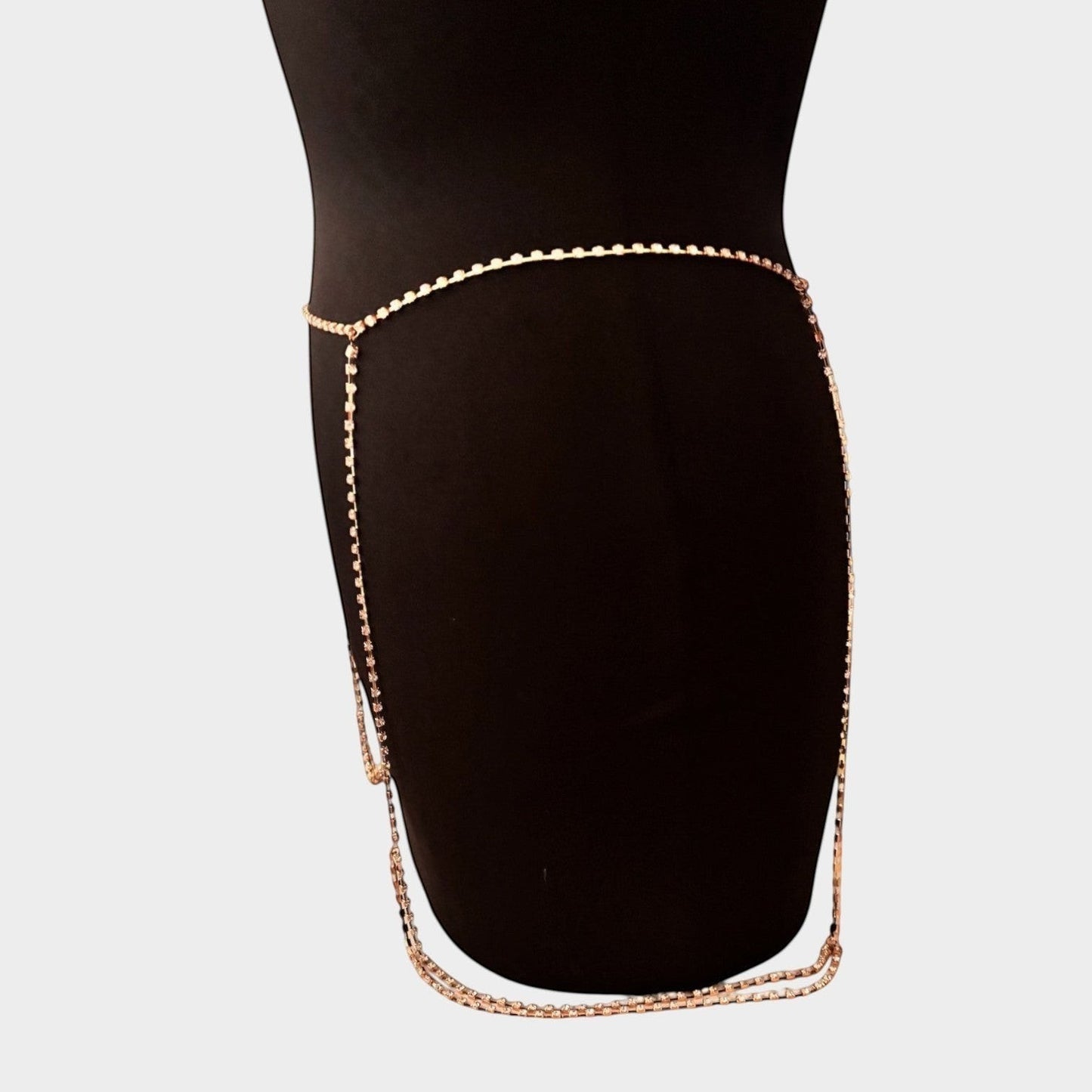 Crystal Gold Thigh Leg Body Chain