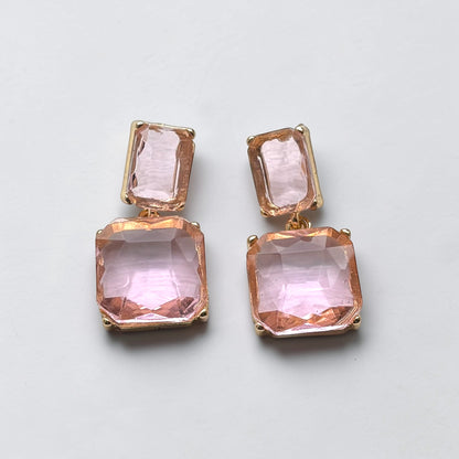Light Pink Gem Dangle Earring