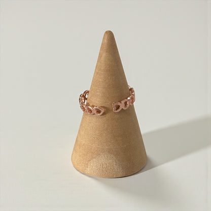 Heart Shape Adjustable Open Ring