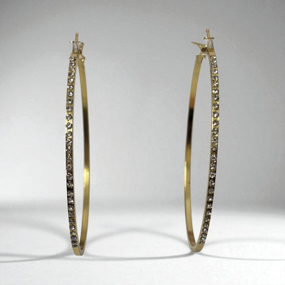 Rhinestone Big Hoop Earrings